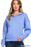 Fleece half-zip sweatshirt