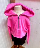 Tween half zip soft jacket