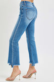 Risen jeans cropped medium wash