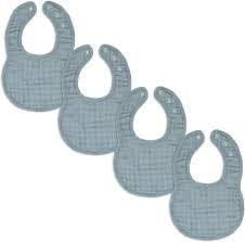 Blue comfycubs muslin bibs - Railey