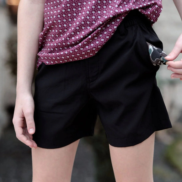 Youth - Athletic shorts-  matte black