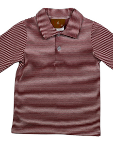 Weston LS Shirt–Maroon Stripe