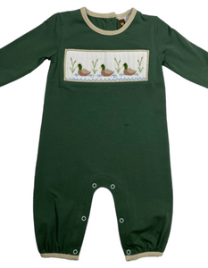 Mallard Duck Smocked Boy Romper