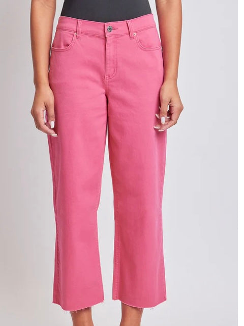 High rise wide leg pants