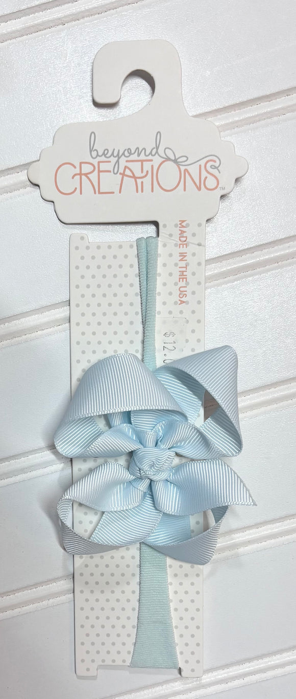 beyond creations Nylons bow medium light blue - Morgan