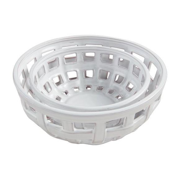 Mudpie nested basket weave small bowl - Brittney
