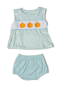 Green pumpkin baby set