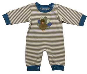 Turkey Applique Boys Romper