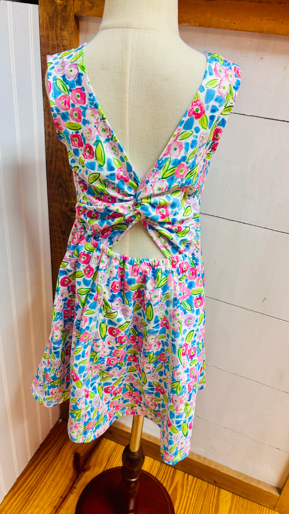 Girls Floral Athletic Dress
