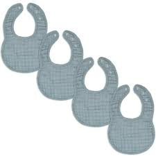 Comfy cubs pack of 4 blue bibs - savanna