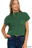 Mocked Neck Cropped Sweater