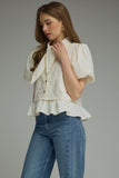 All Over The Town Cream Top