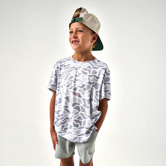 Youth - Go To Tee- White Camo