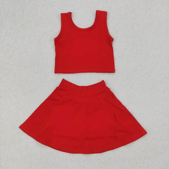 Red Athletic Skort Set