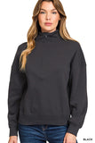Fleece half-zip sweatshirt
