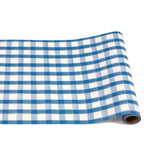 20x25 paper table runner - blue painted check