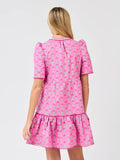 Mary square deco Lillies fushia Adeline dress