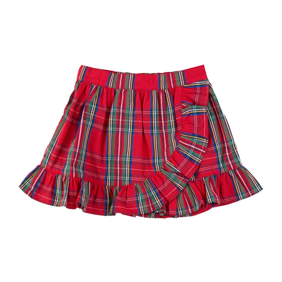 Tis’ the season plaid wrap skirt