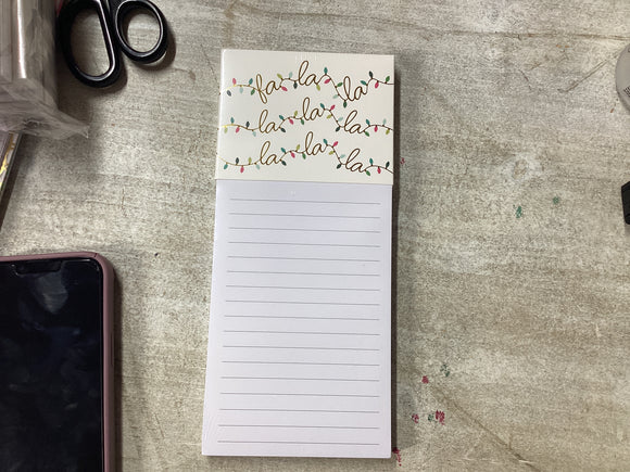 Mary Square Fa La La Magnetic Notepad