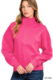 Fleece half-zip sweatshirt