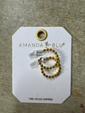 Amanda Blu gold beaded hoop earrings
