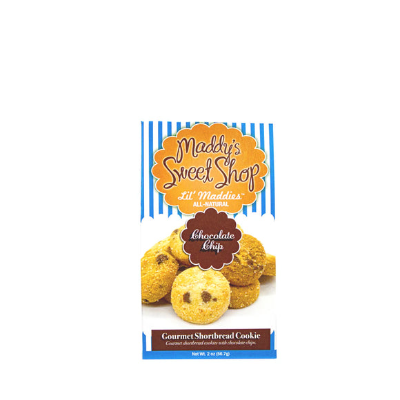 Chocolate Chip Shortbread Cookies 2oz