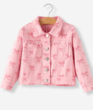 Girls pink bow jackets