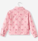 Girls pink bow jackets