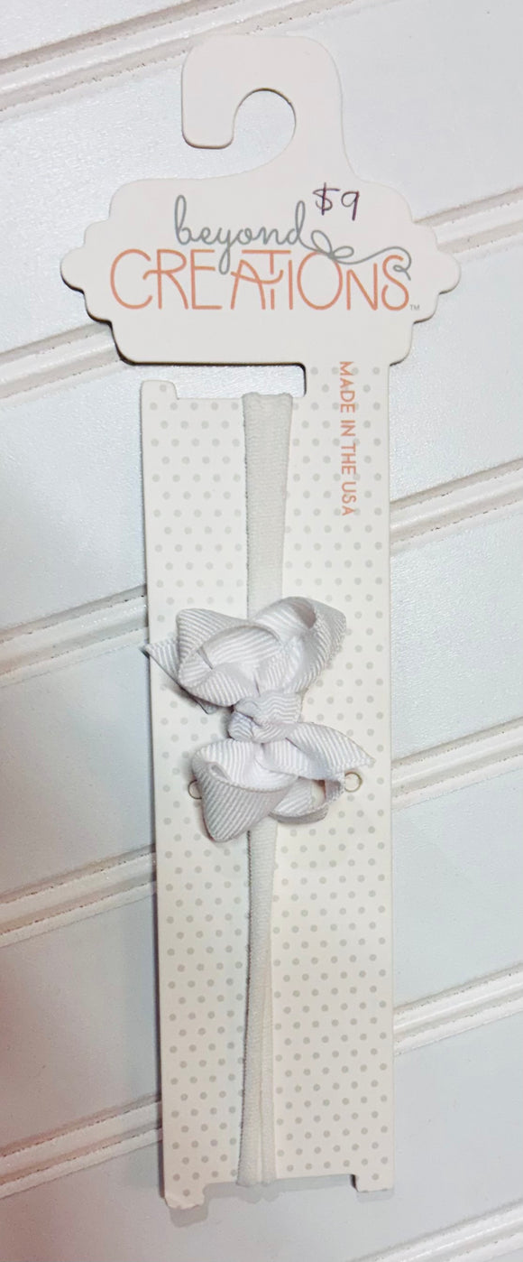 Beyond creations mini white headband - Morgan