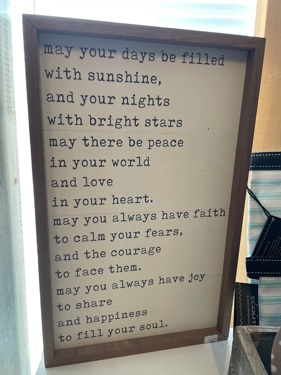 Wall Decor May your days