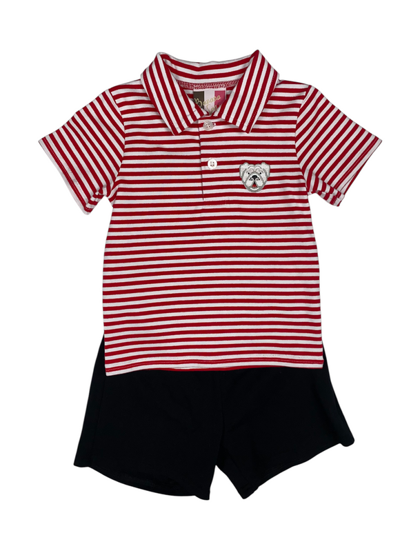 Bulldog polo and short set