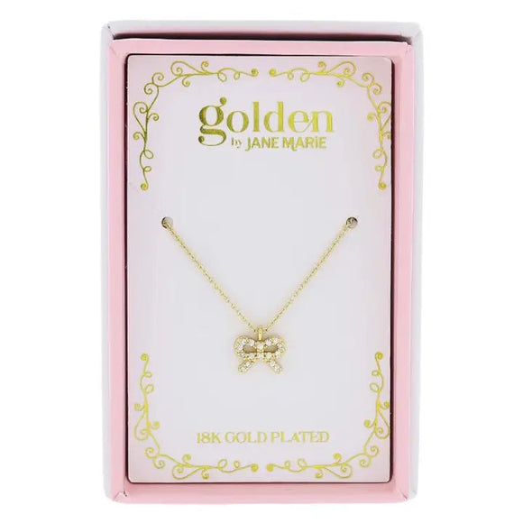 Jane Marie girls bow necklace- Morgan