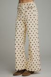 Entro Polka Dot Cream/Brown Pants