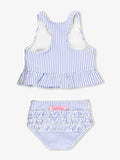 Periwinkle seersucker tankini