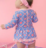 Ruffle butts Tropical Rashguard one piece