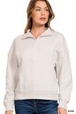 Fleece half-zip sweatshirt
