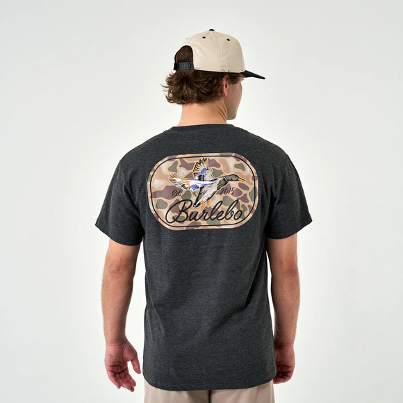 Ducks flying in- Heather Black Tee