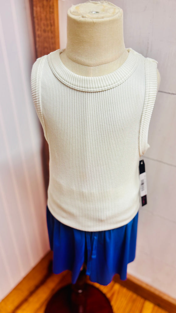 High neck ribbed seamless