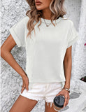 White backstitch ribbed top