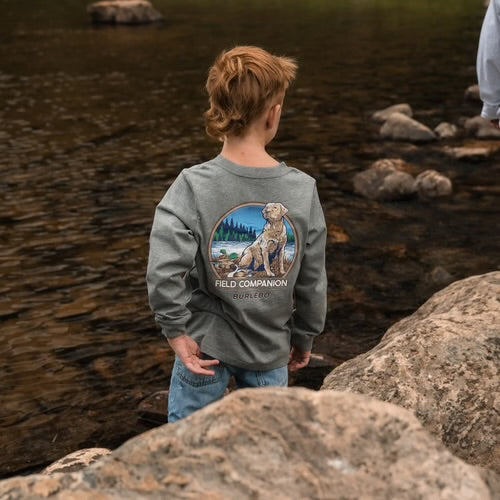 Youth Long Sleeve Tee - Field Companion - Dark Heather Grey