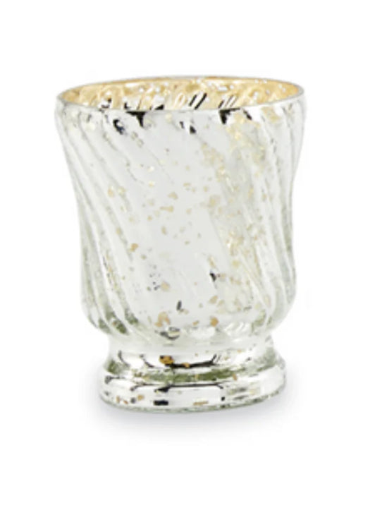 Mud pie Silver lines mercury votive - Brittney