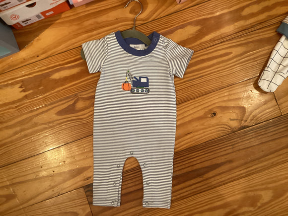 Pumpkin crane boys romper