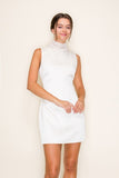 Satin sleeveless mini dres