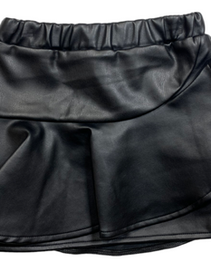 Faux Leather Black Skirt