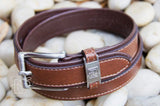 Brown Two Toned Boys Belt