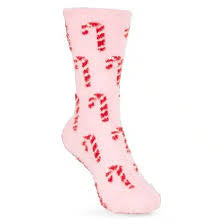 Soft and cozy candy cane socks