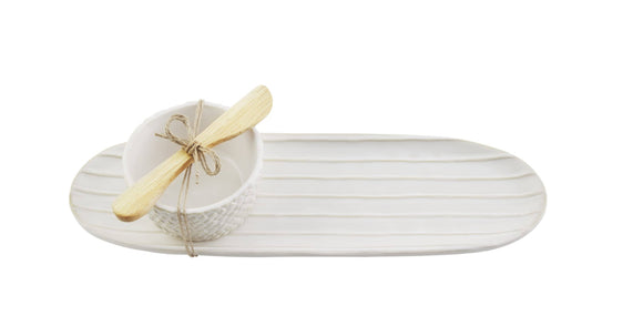Mudpie stoneware dip and tray set - Brittney