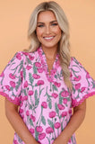 Floral lace blouse