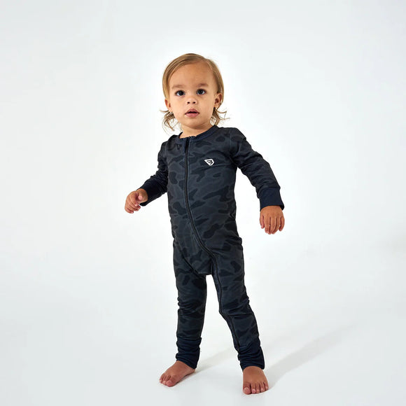 Burlebo Baby Zip Up- Black Camo