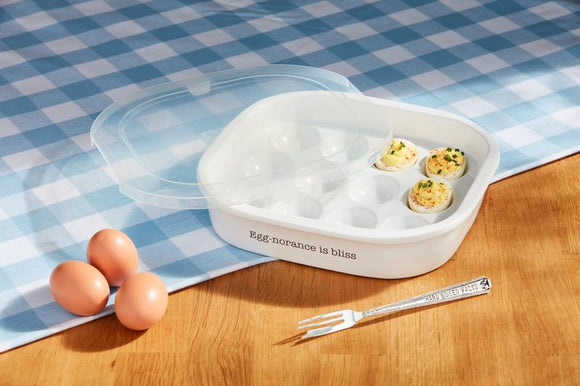 Lidded deviled egg tray set - Brittney
